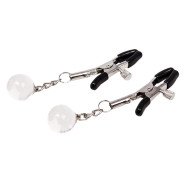 Crystal Ball And Chain Stainless Steel Nipple Clamps