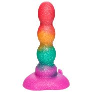 Bondara Over the Rainbow Glitter Beaded Suction Dildo - 7 Inch