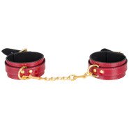 Bondara Red Delicious Patent Red Faux Leather Ankle Cuffs