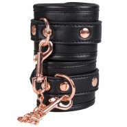 Bondara Luxe Conquest Rose Gold Faux Leather Handcuffs
